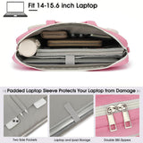 15 - 15.6 inch Laptop Shoulder Bag, for MacBook Pro 16, Hp Lenovo Dell 14 inch Waterproof Messenger Bag Case Sleeve (pink)