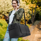 150L Large Waterproof Bag for Men Travel, Extra Large Trave Duffle Bag with Shoe Compartment for Men Women, Foldable Duffle Bag for Traveling, Gym Bag, Water Resistant & Tear - Resistant, Black