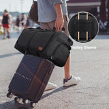 150L Large Waterproof Bag for Men Travel, Extra Large Trave Duffle Bag with Shoe Compartment for Men Women, Foldable Duffle Bag for Traveling, Gym Bag, Water Resistant & Tear - Resistant, Black