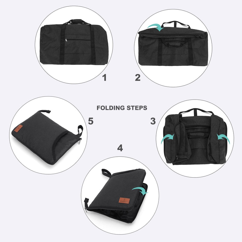 150L Large Waterproof Bag for Men Travel, Extra Large Trave Duffle Bag with Shoe Compartment for Men Women, Foldable Duffle Bag for Traveling, Gym Bag, Water Resistant & Tear - Resistant, Black
