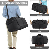 150L Large Waterproof Bag for Men Travel, Extra Large Trave Duffle Bag with Shoe Compartment for Men Women, Foldable Duffle Bag for Traveling, Gym Bag, Water Resistant & Tear - Resistant, Black