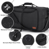 150L Large Waterproof Bag for Men Travel, Extra Large Trave Duffle Bag with Shoe Compartment for Men Women, Foldable Duffle Bag for Traveling, Gym Bag, Water Resistant & Tear - Resistant, Black