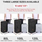 150L Large Waterproof Bag for Men Travel, Extra Large Trave Duffle Bag with Shoe Compartment for Men Women, Foldable Duffle Bag for Traveling, Gym Bag, Water Resistant & Tear - Resistant, Black