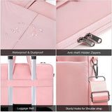 15.6 Inch Laptop Sleeve Shouler Bag Women Ladies Case for Macbook Pro 16 M4/M3/M2/M1, Dell Inspiron 15, HP Envy/Pavilion 15.6, Acer Aspire 15, Lenovo IdeaPad 3 15.6, ASUS Chromebook MSI 15.6 Case,Pink