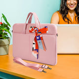 15.6 Inch Laptop Sleeve Shouler Bag Women Ladies Case for Macbook Pro 16 M4/M3/M2/M1, Dell Inspiron 15, HP Envy/Pavilion 15.6, Acer Aspire 15, Lenovo IdeaPad 3 15.6, ASUS Chromebook MSI 15.6 Case,Pink