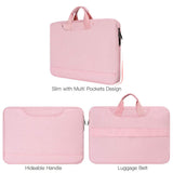 15.6 Inch Laptop Sleeve TSA Case for Women Ladies Bag for Macbook Pro 16" M4 M3 M2 M1, Lenovo Ideapad 15.6", HP Envy/Victus 15.6, Dell Inspiron 15, Acer Aspire/Nitro 15, ASUS MSI Macbook 15 Case, Pink