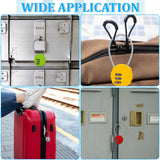 16 Pack Combination Lock, 3 Digit Outdoor Waterproof Code Padlock with Wire Rope, Mini Combination Lock, Resettable Locks for Luggage, Gym Locker, Jewelry Box, Backpack(8 Colors)
