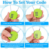 16 Pack Combination Lock, 3 Digit Outdoor Waterproof Code Padlock with Wire Rope, Mini Combination Lock, Resettable Locks for Luggage, Gym Locker, Jewelry Box, Backpack(8 Colors)