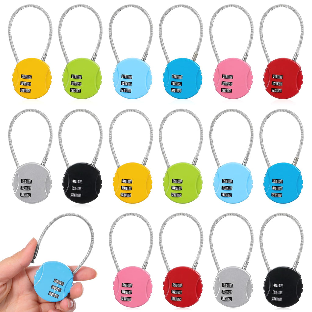 Waterproof Code Lock 16 Pack Combination Lock, 3 Digit Outdoor Waterproof Code Padlock with ...