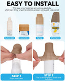 16 Pack Silicone Bottle Cover,Travels Essential for Women Men,Cruise Ship Essentials 2025,Beach Vacation Essentials,Travel Size Toiletries,Airplane Travel Accessories Elastic Sleeve for Leak Proofing