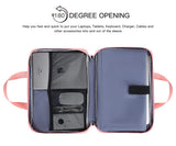 17 - 17.3 Inch Laptop Briefcase for Women Ladies Bag with Organizer for New HP Envy 17.3, Dell Inspiron 17/Dell G3 G7 17.3, Lenovo Ideapad 330 L340 17.3, TUF 17.3, MSI GS75 GL75 GF75 17.3" Case, Pink