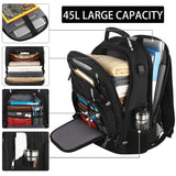 17 inch Laptop Backpack, Large Travel Backpack for Men Airline Approved with USB Charging Port and TSA Friendly, RFID Anti Theft Water Resistant Bookbag Fit for College High School Students Weekender