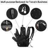 17 inch Laptop Backpack, Large Travel Backpack for Men Airline Approved with USB Charging Port and TSA Friendly, RFID Anti Theft Water Resistant Bookbag Fit for College High School Students Weekender