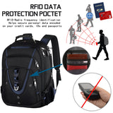17.3 Laptop Backpack for Men Women, Extra Large Travel laptop Backpack with Rain Cover, TSA Friendly Flight Approved with RFID Anti Theft Pocket and USB Charger Port, Water Resistant School BookBag