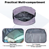 18" Small Carry on Bags for Airplanes with Laptop & Wet Compartment Underseat for Spirit Airlines Personal Item Travel Bag 18x14x8 in Duffle Gym Bag for Women Men(25L, Purple)