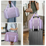 18" Small Carry on Bags for Airplanes with Laptop & Wet Compartment Underseat for Spirit Airlines Personal Item Travel Bag 18x14x8 in Duffle Gym Bag for Women Men(25L, Purple)