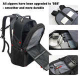 18.4in Men Laptop Backpack with Shoe Compartment for Gym Hiking Business,Large Carry On Travel Bag with PC Compartment,Waterproof College Bookbag School Backpack for Women,Black