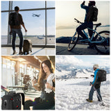 18.4in Men Laptop Backpack with Shoe Compartment for Gym Hiking Business,Large Carry On Travel Bag with PC Compartment,Waterproof College Bookbag School Backpack for Women,Black