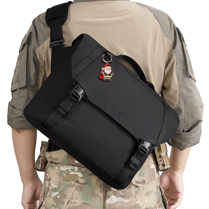 1TG Messenger Bag for Men,Laptop Bag 15.6 Inch Tactical Waterproof Nylon Crossbody Shoulder Briefcase Satchel Office Work School Travel Bag with Shoulder Strap