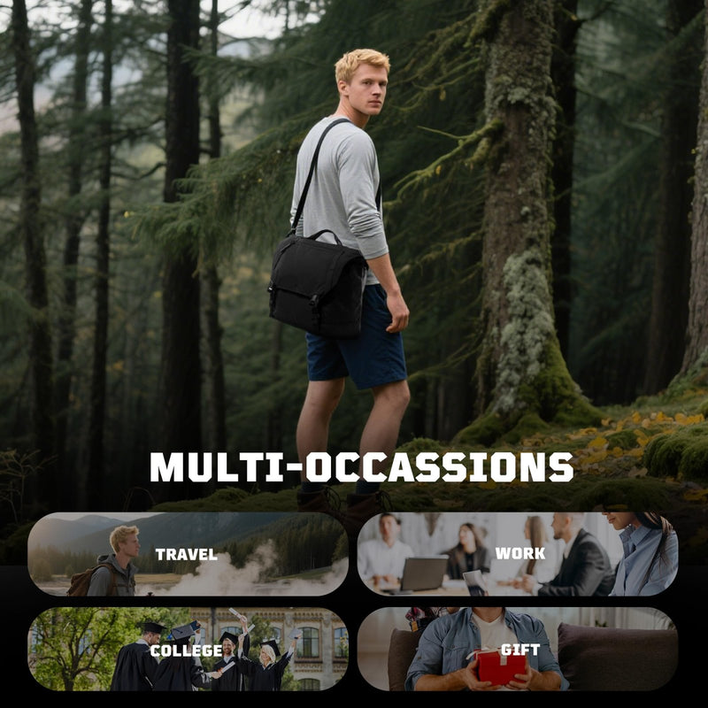 1TG Messenger Bag for Men,Laptop Bag 15.6 Inch Tactical Waterproof Nylon Crossbody Shoulder Briefcase Satchel Office Work School Travel Bag with Shoulder Strap