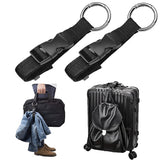 2 Pack Add a Bag Luggage Straps - Adjustable Suitcase Belts Luggage Connector Straps - Travel Accessories Jacket Gripper Arm Saver Easy to Carry Extra Bags (Black)