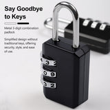 2 - Pack Customizable Black Luggage Locks – Set Your Own Combination, Secure Travel Padlocks for Suitcases, Backpacks, and Bags