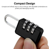 2 - Pack Customizable Black Luggage Locks – Set Your Own Combination, Secure Travel Padlocks for Suitcases, Backpacks, and Bags