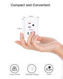 2 Pack European Travel Plug Adapter, Mifaso International Power Plug Adapter with 3 Outlets 3 USB Charging Ports(2 USB C), Type C Plug Adapter Europe Travel Essentials to Spain Italy France