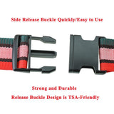 2 Pack Luggage Straps, Bright Colors Adjustable Suitcase Belts with Quick Release Buckle (GreyPink)