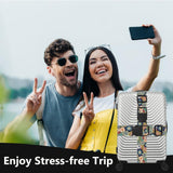2 Pack Luggage Straps for Suitcases Adjustable Luggage Belt TSA Approved, Bright Colors Travel Packing Straps with Quick Release Buckle Unique Nylon for Sleeping Bag Car Seat, Flower Mix