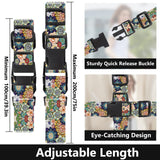 2 Pack Luggage Straps for Suitcases Adjustable Luggage Belt TSA Approved, Bright Colors Travel Packing Straps with Quick Release Buckle Unique Nylon for Sleeping Bag Car Seat, Flower Mix