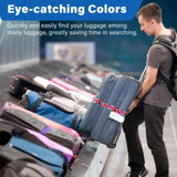 2 Pack Luggage Straps for Suitcases, Adjustable Travel Belt with Double Lock and Quick Release Buckle, Heavy Duty Nylon Bag Packing Strap, Bright Identifiers Business Travel Accessories - Colorful Block