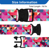 2 Pack Luggage Straps for Suitcases, Adjustable Travel Belt with Double Lock and Quick Release Buckle, Heavy Duty Nylon Bag Packing Strap, Bright Identifiers Business Travel Accessories - Colorful Block