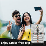 2 Pack Luggage Straps for Suitcases, Adjustable Travel Belt with Double Lock, Bright Colors Travel Packing Straps with Quick Release Buckle Unique Nylon for Sleeping Bag Car Seat (Flower Mix)