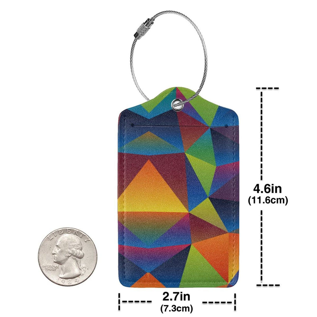 2 Pack Luggage Tag for Suitcase, Cute Leather Baggage Tag with Stainless Steel Loop Privacy Cover for Women Girls Bag Travel