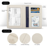 2 Pack Passport Cover With Card Slots RFID Blocking - White&Black
