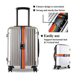 2 Pack Suitcase Belts, Adjustable Luggage Straps, Bright Colors Travel Packing Straps with Quick Release Buckle (Rainbow)