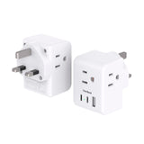 2 Pack US to UK Ireland Travel Plug Adapter, Type G Power Plug Adapter with 3 Outlets 3 USB Ports(2 USB C), European Travel Plug | Backpacks4Less