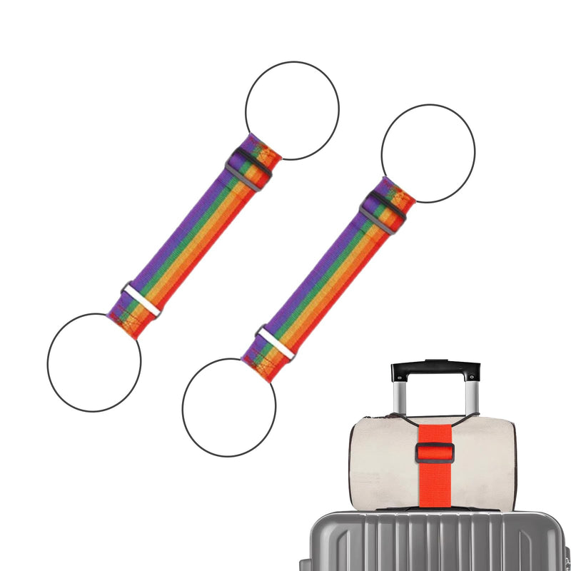2 PCS Luggage Straps for Suitcase, Luggage Connector Straps,Multi - Functional Adjustable Durable Elastic Straps