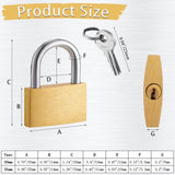 2 Pcs Small Solid Brass Locks with Keys, 20mm + 25mm Mini Key Locks, for Luggage, Backpack, Gym Locker, Jewelry Box (20 - 25mm)