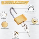 2 Pcs Small Solid Brass Locks with Keys, 20mm + 25mm Mini Key Locks, for Luggage, Backpack, Gym Locker, Jewelry Box (20 - 25mm)