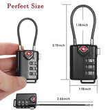 2 PCS TSA Locks for Luggage, Small Combination Lock,Luggage Locks TSA Approved, for Locker Lock, Travel Suitcase, Gun Case, Backpack Zipper, Ammo Can, with 2PCS Spare 007 Master Key