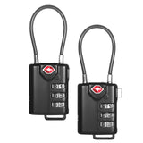 2 PCS TSA Locks for Luggage, Small Combination Lock,Luggage Locks TSA Approved, for Locker Lock, Travel Suitcase, Gun Case, Backpack Zipper, Ammo Can, with 2PCS Spare 007 Master Key
