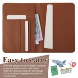 2 Pieces Bridal Passport Covers Holder Travel Wallet Passport Case, Brown and Green,