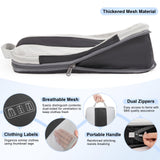 2 Set Compression Packing Cubes for Travel Essentials,Compressible Expandable Packing Cubes for Suitcase,OlarHike Luggage Organizer Bags for Travel,Handy Helper for Organizing Clothes(Black)
