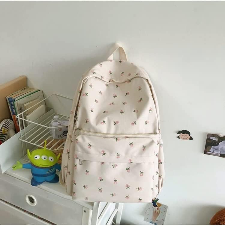 2026 Cute Preppy Bag Floral Printed Kawaii Backpack Cottagecore ...