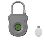 2026 Upgrade Smart Fingerprint Padlock - Keyless Lock with High - Resolution Sensor, 0.5s Unlock, 365 - Day Battery, USB Emergency Key for Gym Lockers, Luggage, Backpacks & Gates(Gray)