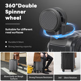 20Inch Carryon Luggage Carryon with CupHolder & USBPort, Hardside Smart Luggage with Airline Approved TSA Lock, Lightweight carryon luggage 21.6"x14.3"x9.4" airline approved 360° Spinner Double Wheels