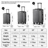 20Inch Carryon Luggage Carryon with CupHolder & USBPort, Hardside Smart Luggage with Airline Approved TSA Lock, Lightweight carryon luggage 21.6"x14.3"x9.4" airline approved 360° Spinner Double Wheels
