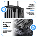 20Inch Carryon Luggage Carryon with CupHolder & USBPort, Hardside Smart Luggage with Airline Approved TSA Lock, Lightweight carryon luggage 21.6"x14.3"x9.4" airline approved 360° Spinner Double Wheels